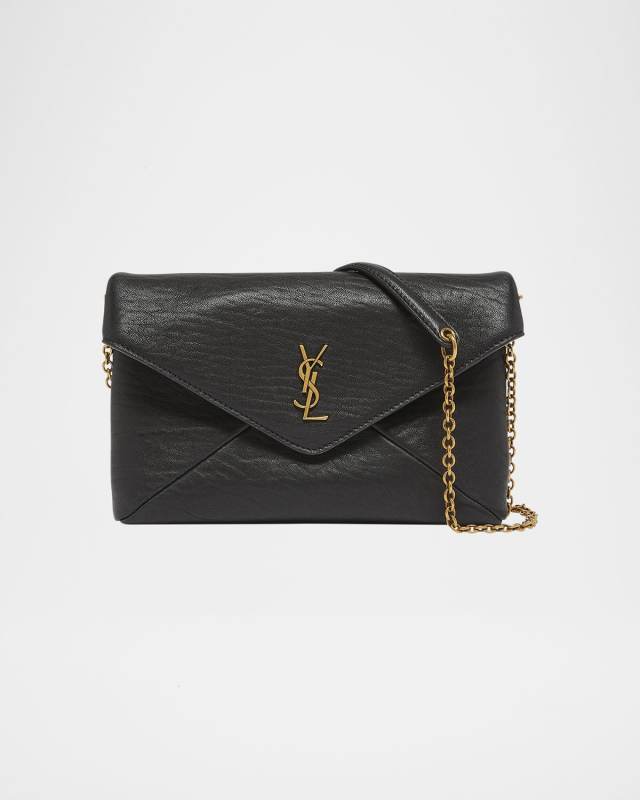 Cassandre Small YSL Pouch on Chain in Calfskin